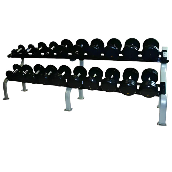 Troy Saddle Rack W/ 10 Pro Commercial Dumbbells (5-50 lbs) - COMMPAC-RUFDR50