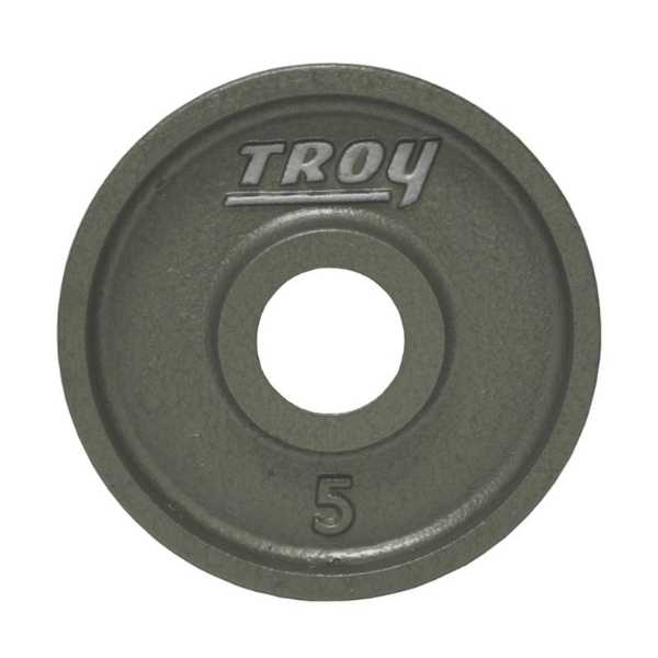 Troy Barbell Gray Wide Flange Premium Machined Olympic Plates HO