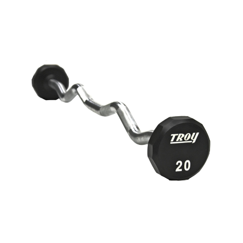 Troy 12-Sided Urethane E-Z Curl Bar (Single Bars & Sets) - TZB-U