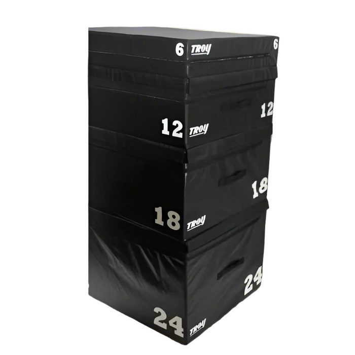 TROY 6" to 24" Padded Black Plyo Boxes - T-PLYO