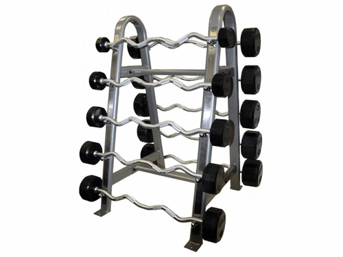 TROY Horizontal Barbell Rack Rubber Curl (20-110LBS) - COMMPAC-TZBR110