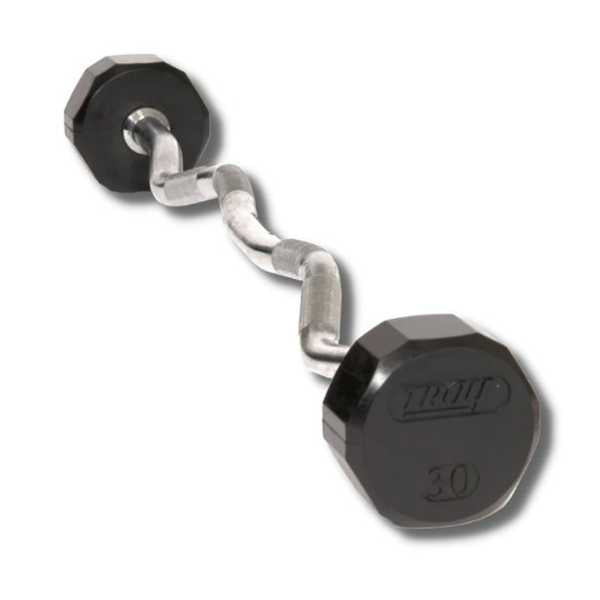 Troy Barbell 12-Sided Rubber Barbell Set with Rack COMMPAC-110