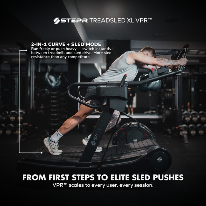 STEPR VPR Treadsled XL - Manual Curved Treadmill