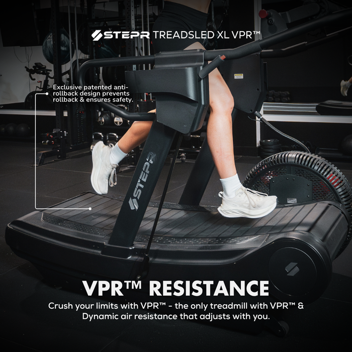STEPR VPR Treadsled XL - Manual Curved Treadmill