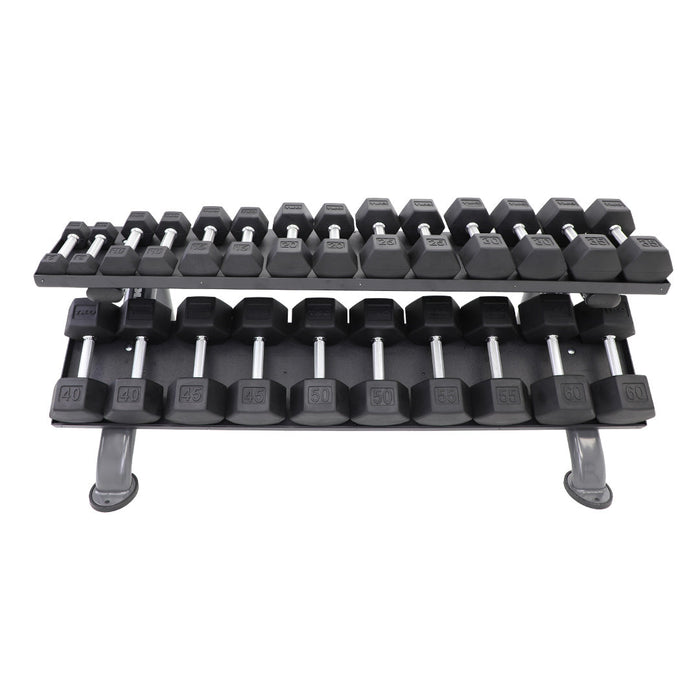 TKO Strength 2-Tier Horizontal Dumbbell Rack 889HDR