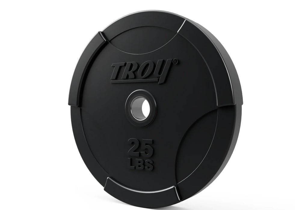 Troy Black Olympic Rubber Bumper Plates - BO-SBP