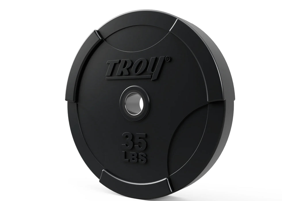 Troy Black Olympic Rubber Bumper Plates - BO-SBP