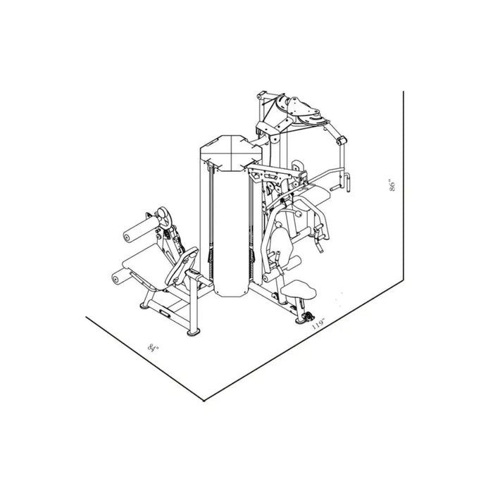 BodyKore MTI4005 3 Station Multi Gym