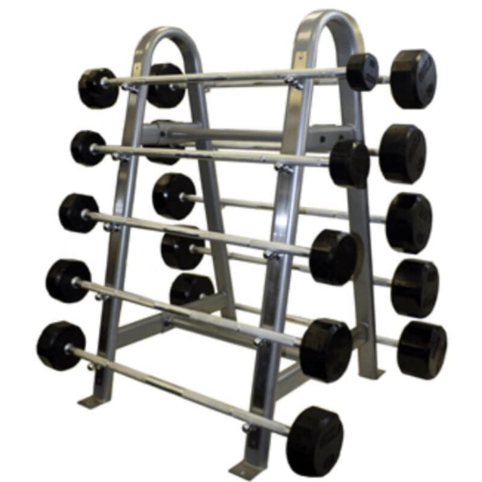 TROY Horizontal Barbell Rack Rubber (Straight Bars) 20-110lbs - COMMPAC-TSBR-110