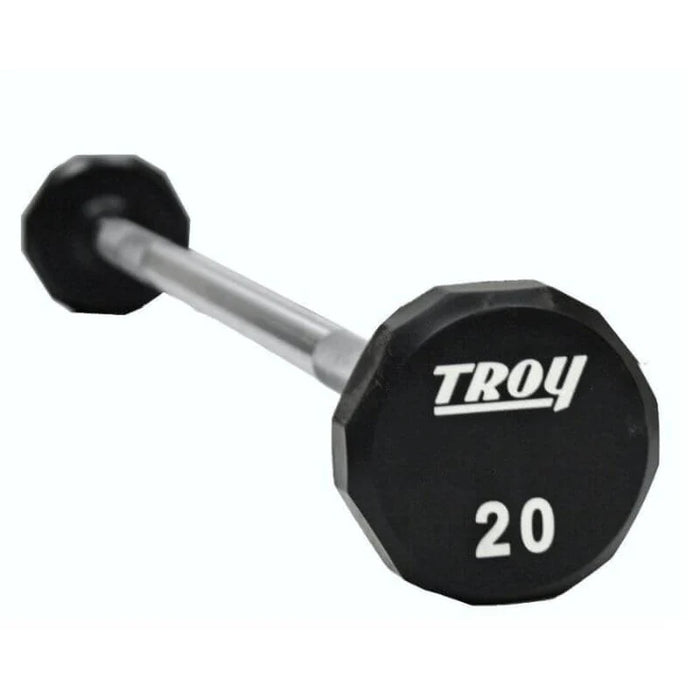 TROY Horizontal Barbell Rack Urethane Straight Bars (20-110Lbs) - COMMPAC-TSBU110