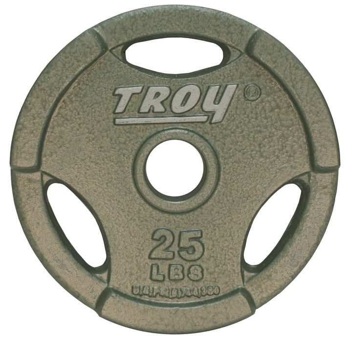 TROY Machined Iron Olympic Grip Plate Gray - GO