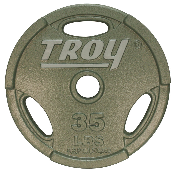 TROY Machined Iron Olympic Grip Plate Gray - GO