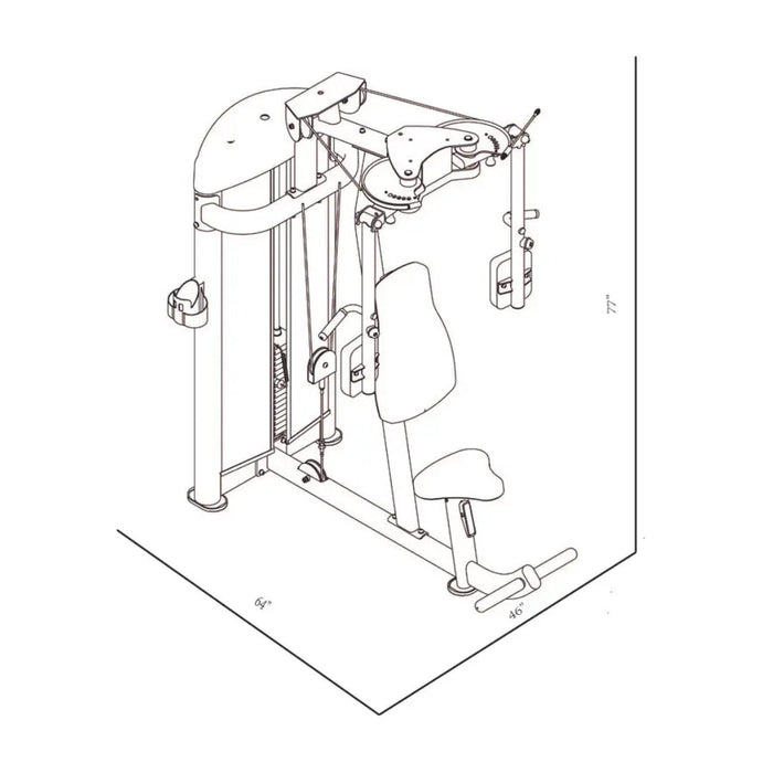 BodyKore Selectorized Pectoral Fly Machine GR620