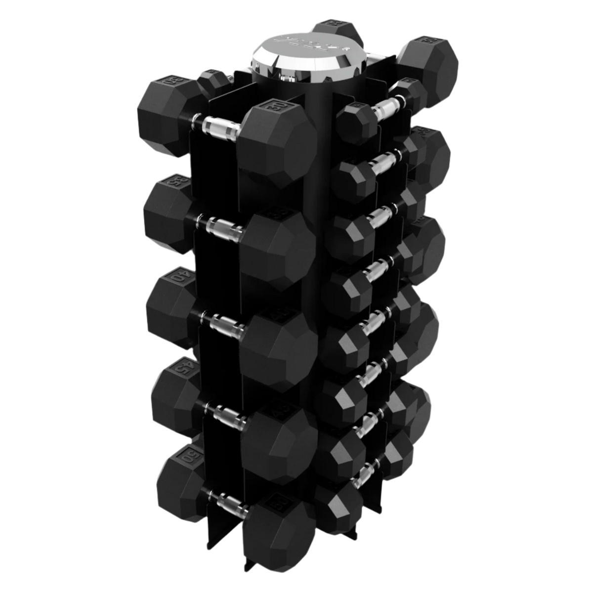 VTX (3-50lbs) 4 Sided Vert Rack w/ 13 Pair Rubber Dumbbells - VERTPAC ...