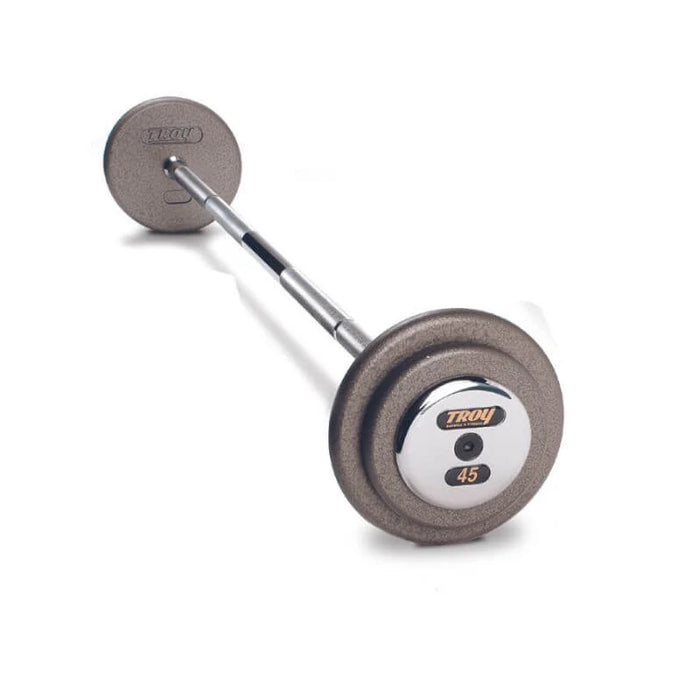 Troy Hammertone Cast Iron Pro-style Straight Barbell with Chrome Endcaps - HFB-C