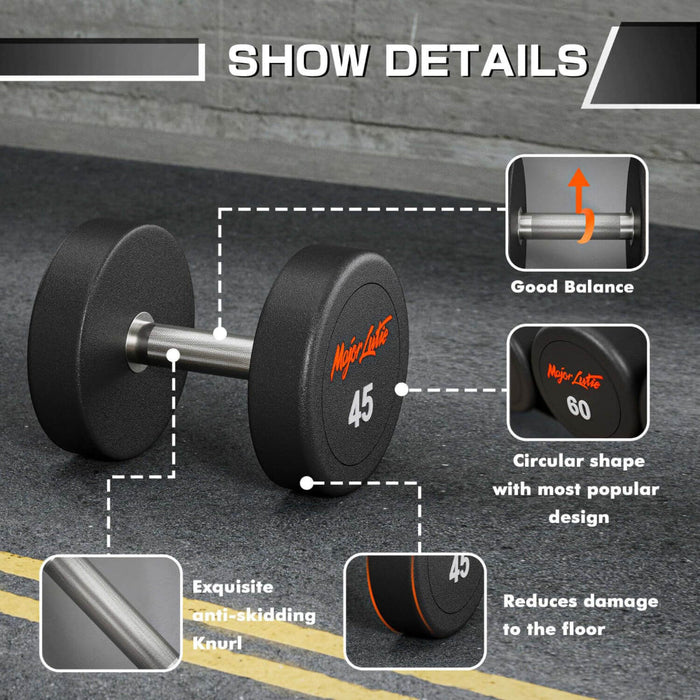 Major Fitness Urethane Dumbbell Set