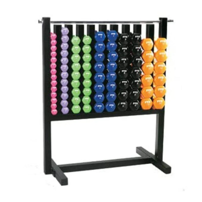 VTX  (1-10lbs) Neoprene Dumbbell Set with Locking Rack - 43 Pairs - MDR-DNPAC