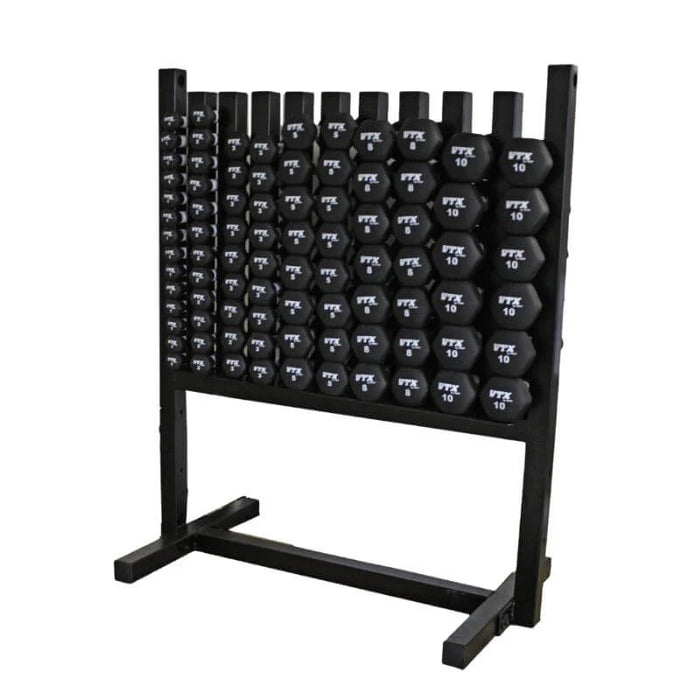 VTX  (1-10lbs) Neoprene Dumbbell Set with Locking Rack - 43 Pairs - MDR-DNPAC