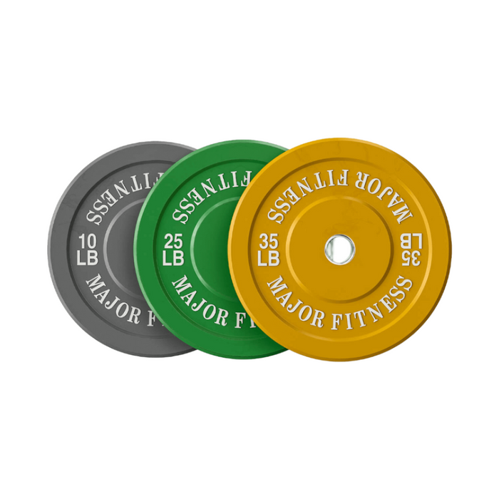 Major Fitness Low Bounce Bumper Plates Set