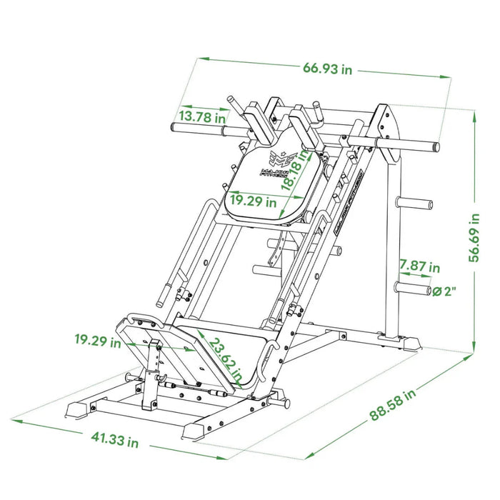 Major Fitness AH1 Leg Press Hack Squat Machine
