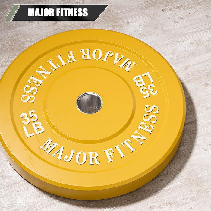 Major Fitness Low Bounce Bumper Plates Set