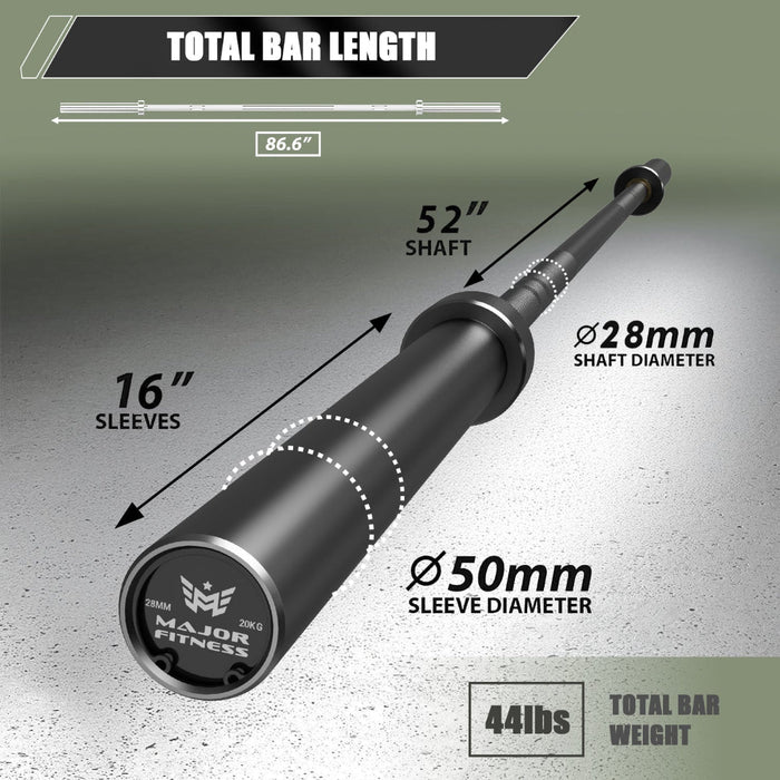 Major Fitness 7ft Olympic Barbell