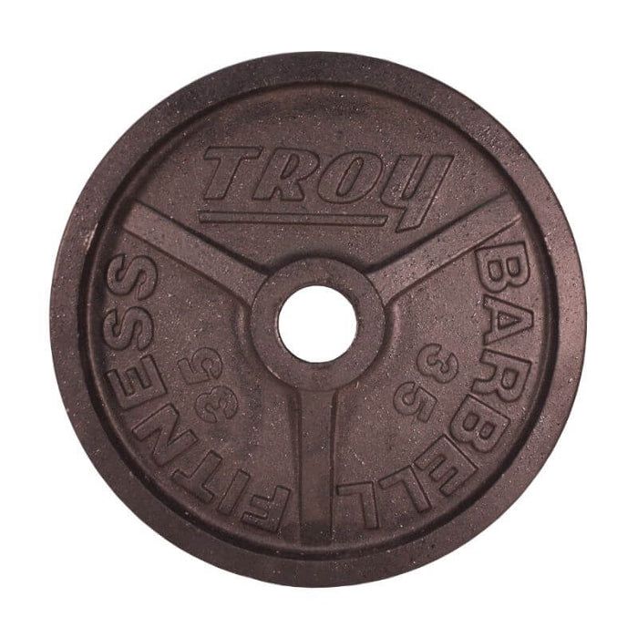 TROY Wide Flange Premium Grade Machined Olympic Plates Black - PO