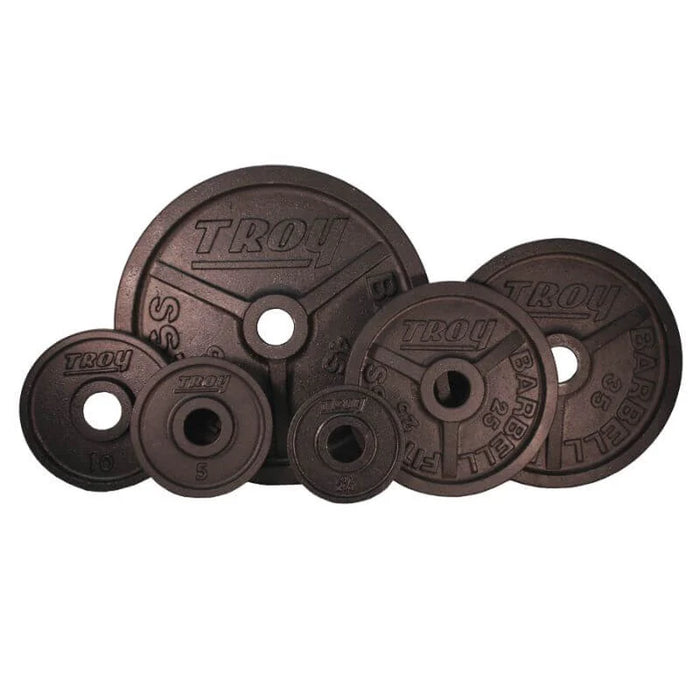 TROY Wide Flange Premium Grade Machined Olympic Plates Black - PO