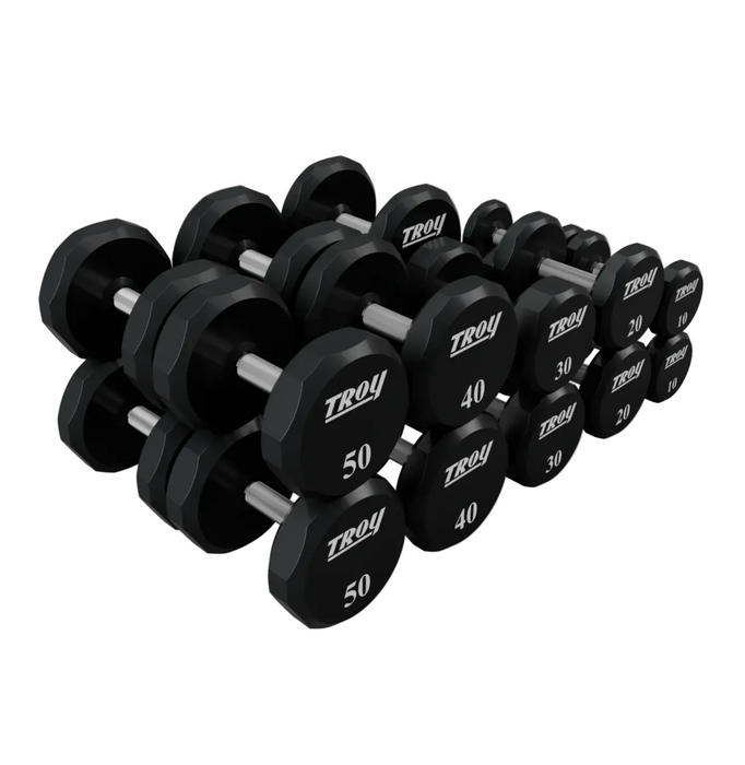 Troy 12-Sided Urethane Encased Dumbbells - TSD-U