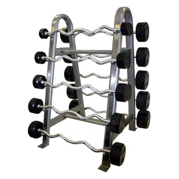 Troy Barbell 12-Sided Rubber Barbell Set with Rack COMMPAC-110