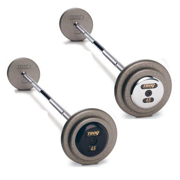 Troy Pro Style Fixed Barbell Set Gray HFB/HZB