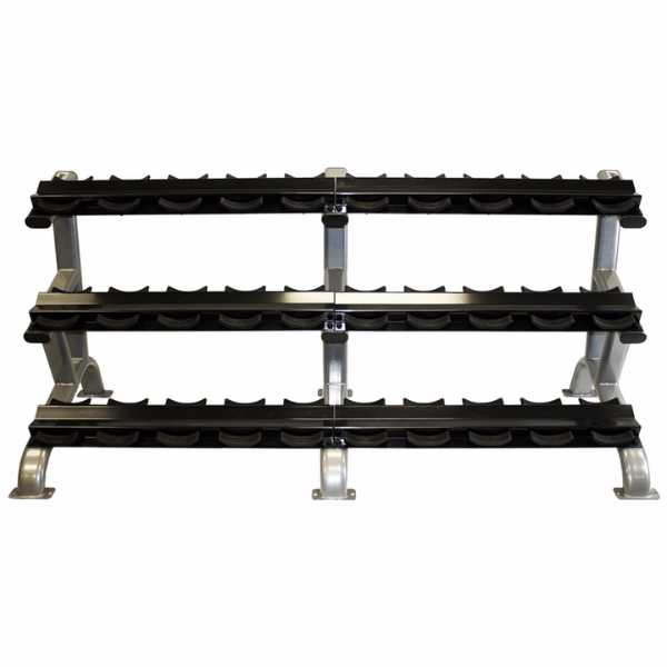 Troy Barbell DR-15 3-Tier Pro Style Dumbbell Rack (15 Pair) DR-15