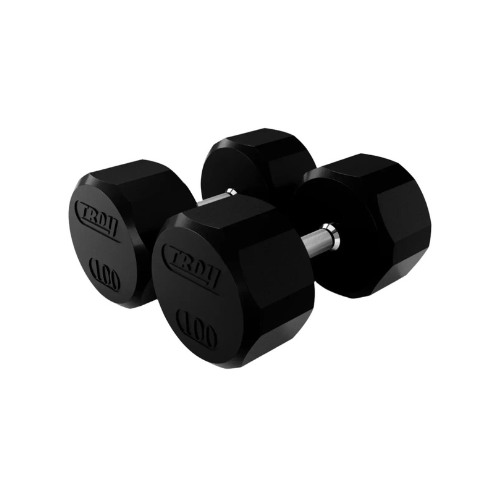 TROY 12 Sided Rubber Encased Dumbbells - TSD-R