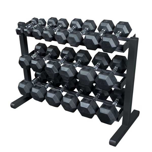 Body-Solid 3-Tier Horizontal Dumbbell Rack GDR363B