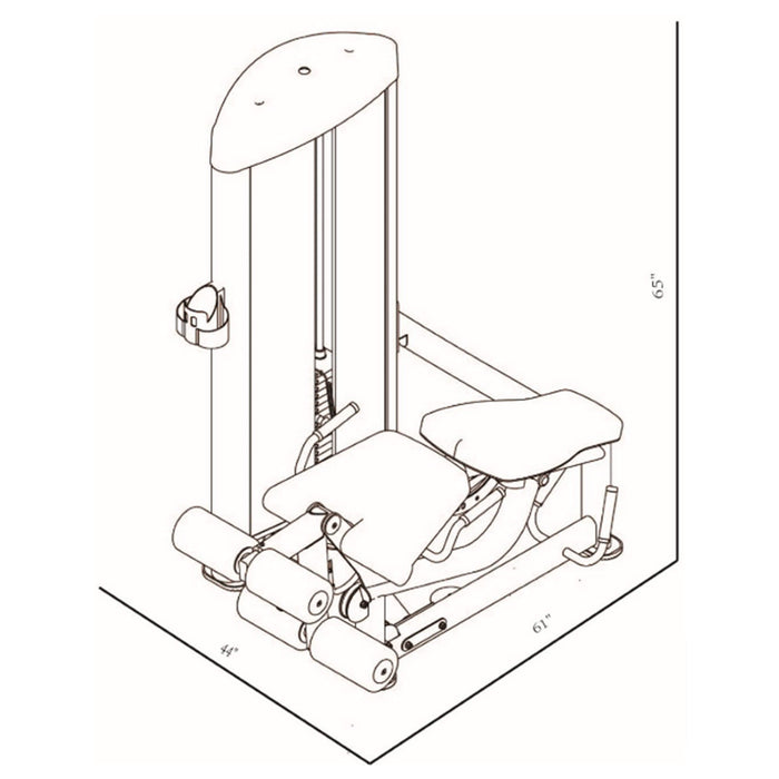 Bodykore GR643 Seated Leg Extension Prone Leg Curl Combo