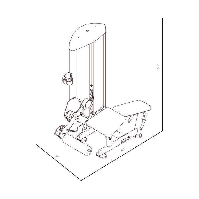 Bodykore Isolation Series Prone Leg Curl GR608