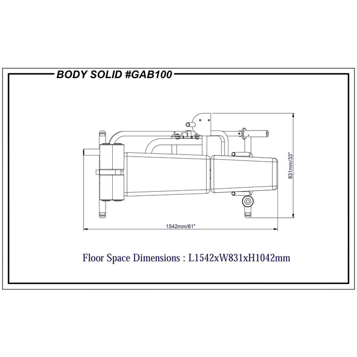 Body Solid GAB100B Counter Balanced Ab Machine