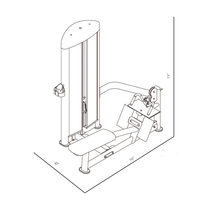 Bodykore Isolation Series Selectorized Low Pull Machine GR616