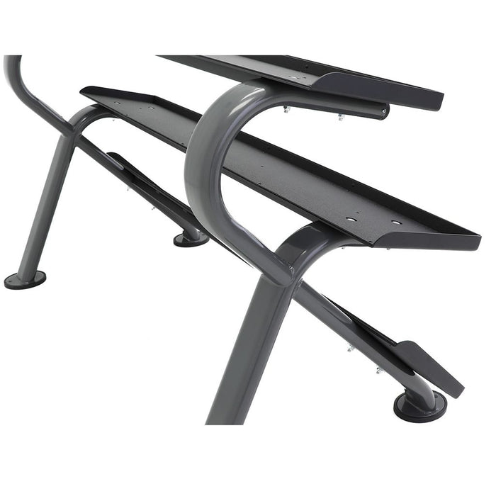 TKO 5-75lb urethane hex tri-grip handle dumbbells w/ Horizontal DB Rack - S890-TXUE15