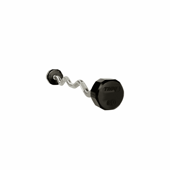 TROY Horizontal Barbell Rack Rubber Curl (20-110LBS) - COMMPAC-TZBR110