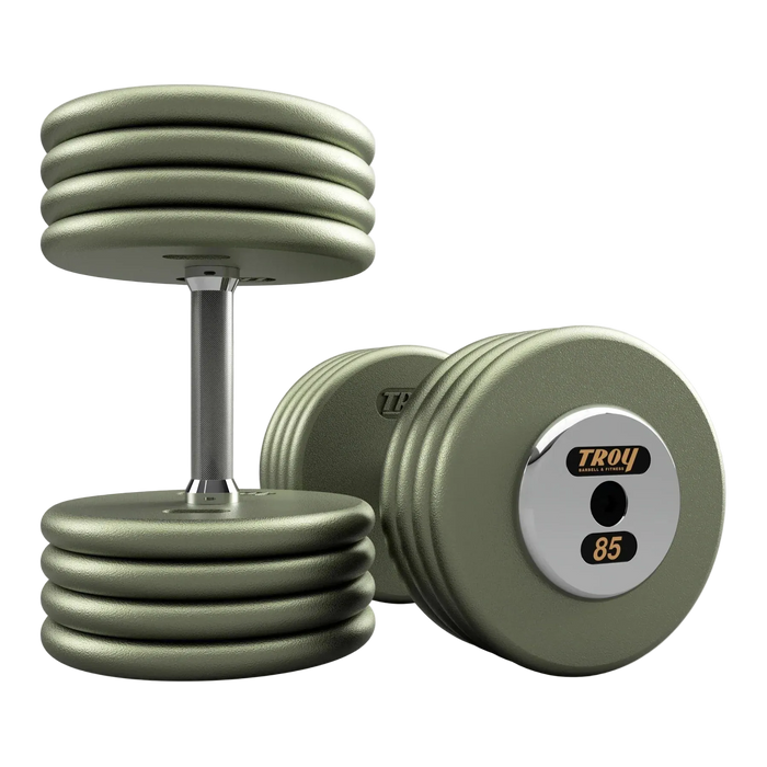 Troy Pro-Style Iron Dumbbells with Straight Handle With Chrome Endcaps - HFD