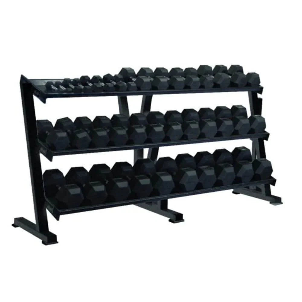 York Barbell Three-Tier Tray Dumbbell Rack — GymsHQ